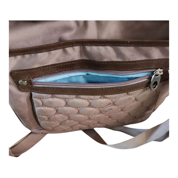 Mosey Quilted Taupe Crossbody Bag – Eco-Friendly, Made from Recycled Plastic - Picture 6 of 12
